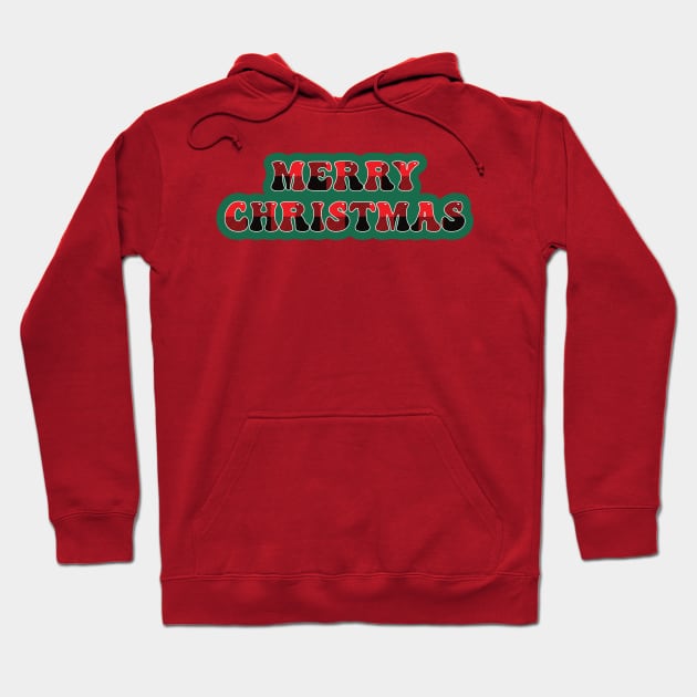 Merry Christmas Red Buffalo Plaid Hoodie by DPattonPD